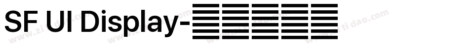SF UI Display字体转换